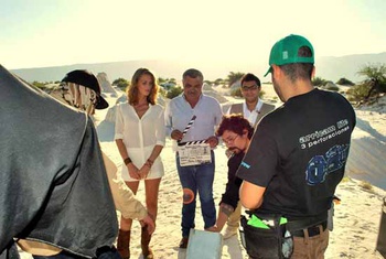 Pie de foto 1. En Abril,  la Dirección de Cinematografía de la Sedect realizó un acercamiento con la productora “Producciones a Ciegas”.