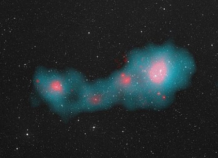 Supercúmulo de Sharpley. Créditos: ESA & Planck Collaboration/Rosat/Digitised Sky Survey
