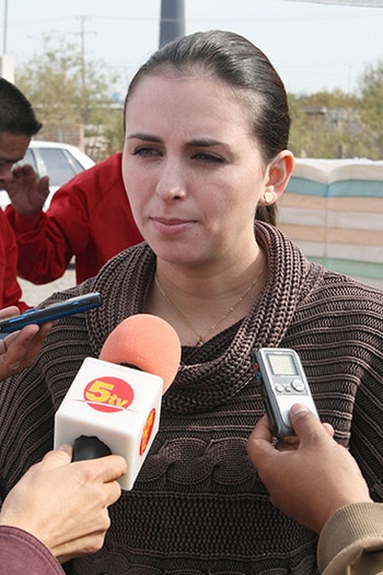 Anateresa Villaseñor de Nerio, presidenta del Sistema DIF San Juan de Sabinas.