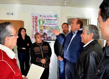 El pasado mes de febrero, en Sierra Mojada, El Gobernador inauguró la primer consulta a distancia. 