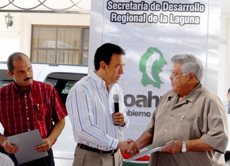 El gobernador del estado de Coahuila entrega 20 MDP al fideicomiso de seguridad pública de la región lagunera