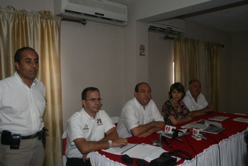 Diputados federales del PRI Francisco Saracho, Ruben Moreira, Hilda Flores y Melchor Sánchez