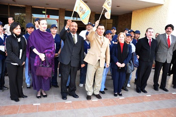 El alcalde Raúl Vela Erhard dio el banderazo de arranque para los Censos Económicos 2009 que se estarán aplicando en Piedras Negras