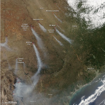 Incendios afectan territorio de Coahuila y Texas