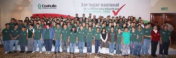 El gobernador reconoce a alumnos que obtuvieron el primer lugar nacional en la Olimpiada del Conocimiento Infantil  2008