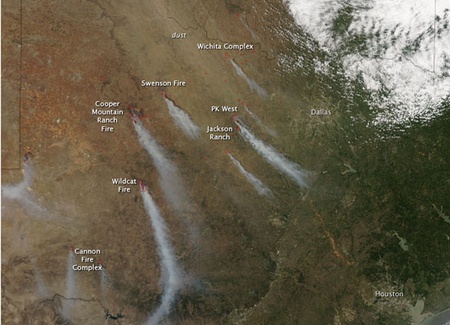 Incendios afectan territorio de Coahuila y Texas