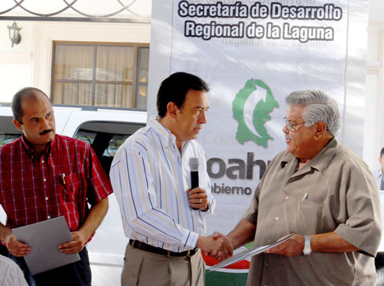 El gobernador del estado de Coahuila entrega 20 MDP al fideicomiso de seguridad pública de la región lagunera