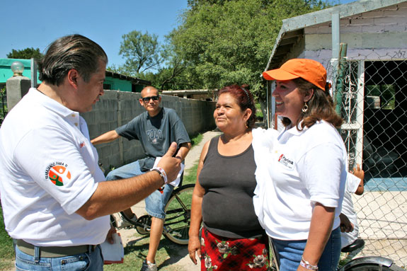 Marina Lozano, candidata a diputada por el XX distrito, recibe visita de su líder de partido