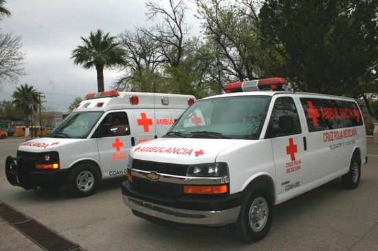 Ambulancias de la Cruz Roja delegación Acuña