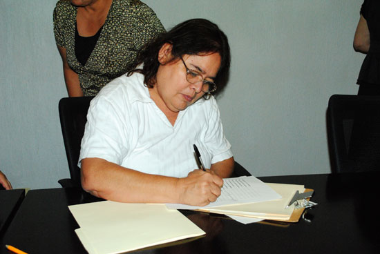 Profesora Elvira Vásquez Torres, supervisora general de sector.