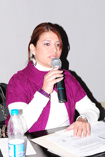 Síndico municipal Adriana Ramírez Pacheco, en la segunda sesión de cabildo de noviembre 2010,