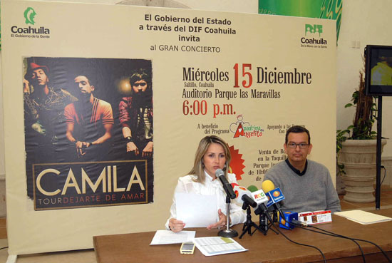 El Grupo Camila en concierto en apoyo al programa “Apadrina un Angelito” 