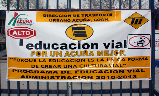 En marcha programa preventivo en materia de educación vial en Acuña