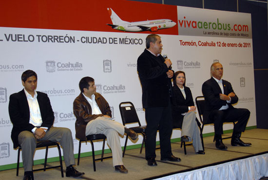 Concreta el gobierno del estado el vuelo entre Torreón y la ciudad de México 
