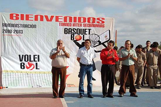 Inaugura Antonio Nerio torneo intersecundarias de volibol y baloncesto