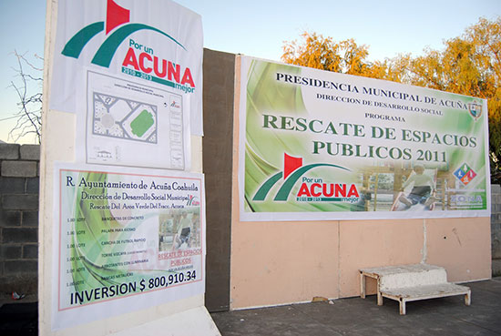 Arranca la administración municipal Programa de Rescate de Espacios Públicos 2011 en el Fraccionamiento Acoros