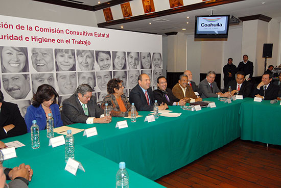 Preside el gobernador Rubén Moreira instalación de la Comisión Consultiva de Seguridad e Higiene en el Trabajo