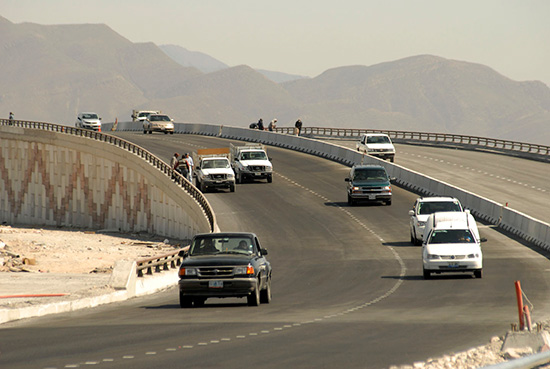 Abierto parcialmente a la circulación el puente de la carretera a Monterrey y libramiento Oscar Flores Tapia