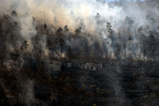 Se mantiene lucha frontal contra incendios forestales