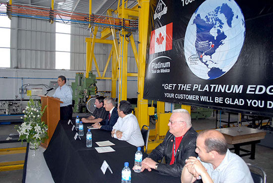 El gobernador Jorge Torres inauguró la empresa canandiense Platinum Tool de México en Ramos Arizpe