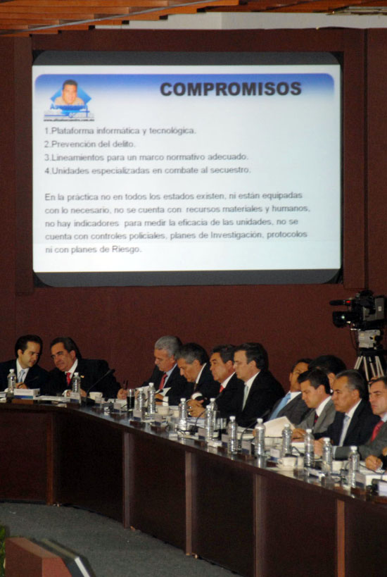 Asiste el gobernador de Coahuila, Jorge Torres López a Sesión del Consejo Nacional de Seguridad Pública 