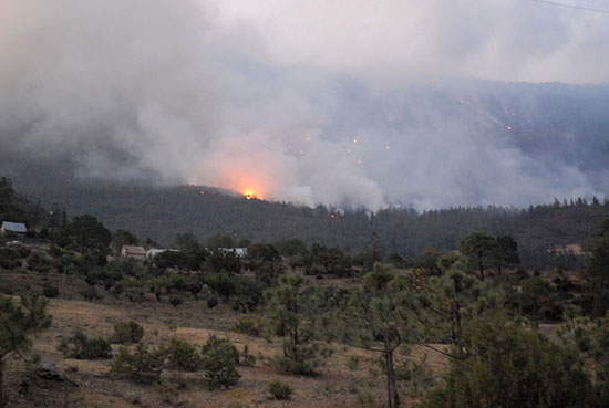 Se reactiva incendio forestal en sierra de Arteaga; inician labores de evacuación