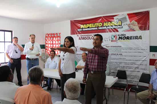Reconoce Rubén Moreira trabajo y unidad de priistas de Abasolo 