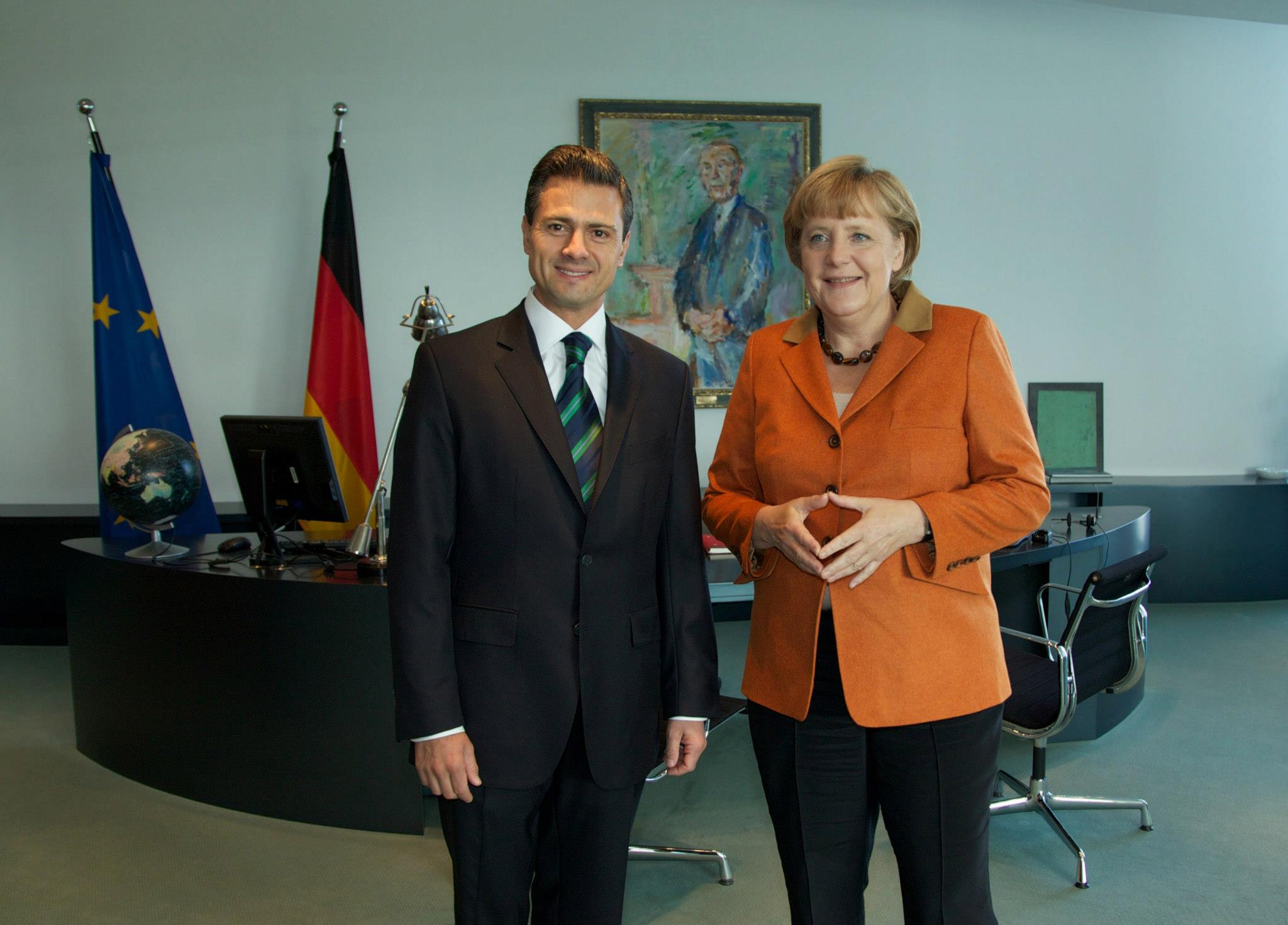 Se reune Enrique Peña Nieto con  Angela Merkel.