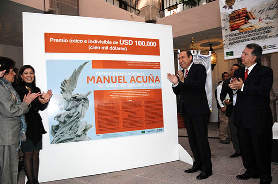 Encabeza gobernador anuncio de convocatoria para el Premio Internacional de Poesía Manuel Acuña