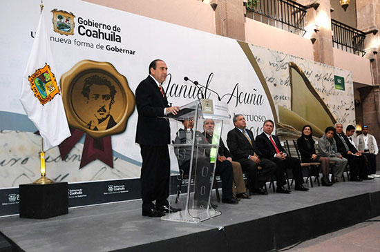 Encabeza gobernador anuncio de convocatoria para el Premio Internacional de Poesía Manuel Acuña