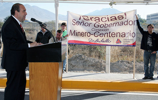 Entrega el gobernador Rubén Moreira Circuito Vial Centenario de Torreón-El Minero