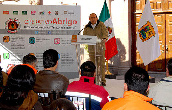 Pone en marcha gobernador Rubén Moreira el Operativo ‘Abrigo’ para la temporada invernal