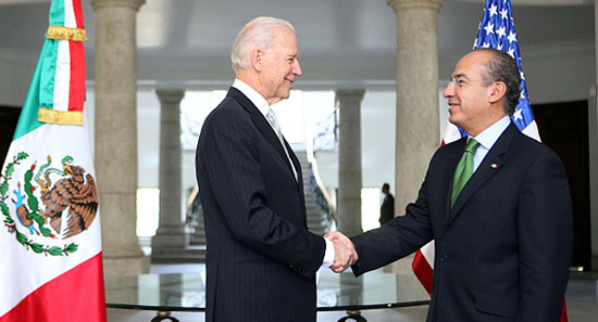 Se reúne el Presidente Calderón con el Vicepresidente de EUA, Joseph Biden
