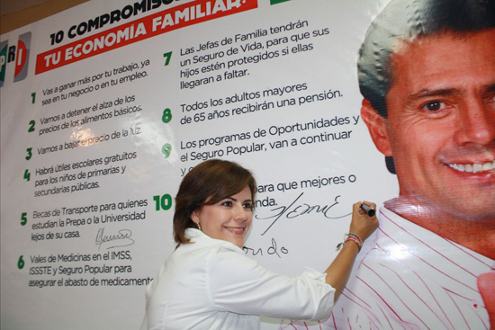  FIRMAN CANIDATOS PRIISTAS 10 COMPROMISOS EN “APOYO A LA ECONOMÍA FAMILIAR”.