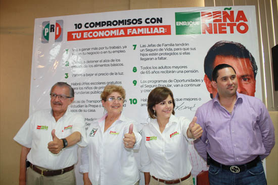Los candidatos a Senadores y Diputados Federales del PRI firmaron los 10 compromisos con la economía familiar 