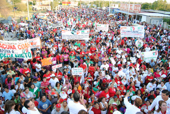 Más de 8 mil simpatizantes acuden al cierre de campaña del PRI en Acuña 