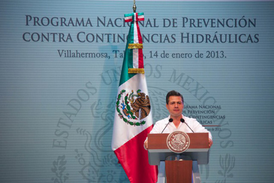 Anuncia el Presidente Peña Nieto el Programa Nacional de Prevención contra Contingencias Hidráulicas 