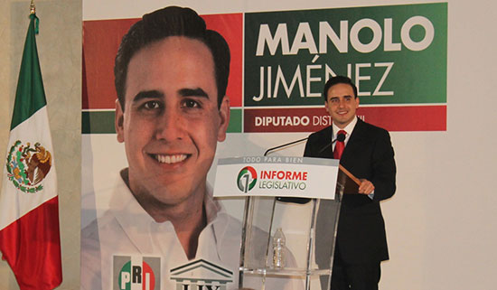 Presenta su Primer Informe Legislativo diputado Manolo Jiménez Salinas