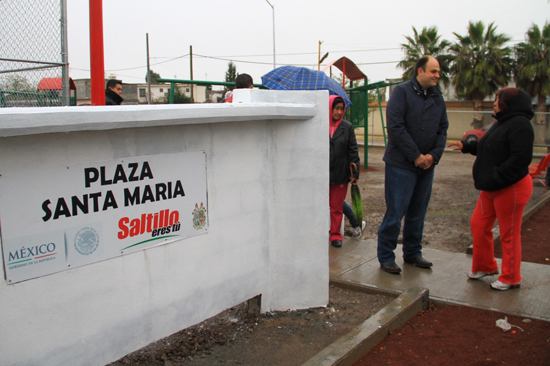 Inaugura Jericó plazas públicas en Mirasierra y Santa María 