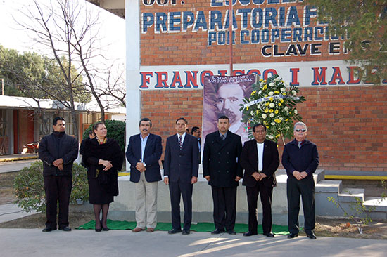 Encabeza Antonio Nerio ceremonia por el 100 aniversario luctuoso de Francisco Y. Madero