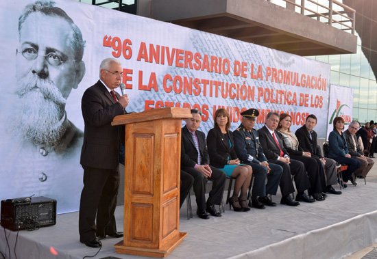Recuerdan el 96 aniversario de la Promulgación de la Constitución Política de los Estados Unidos Mexicanos 