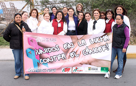 Conmemoraron en Acuña el Día Internacional de la Mujer con una caminata organizada por el Sistema DIF