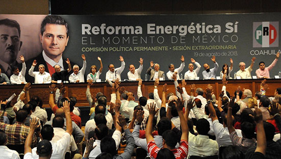 Respalda el priismo de Coahuila la Reforma Energética de Enrique Peña Nieto