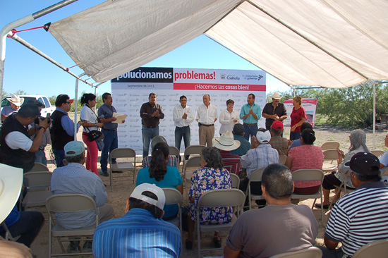 Inauguran Estado y Municipio obra en ejido de Nueva Rosita 