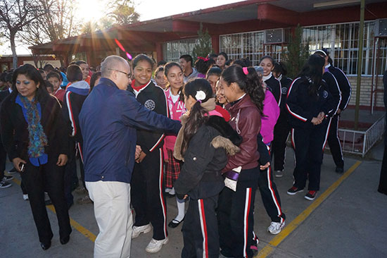 Lleva César Gutiérrez el programa “De visita en tu escuela” a secundaria Julio Galán Romo