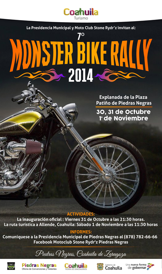 Vivirá Piedras Negras noche de susto con el Monster Bike Rally 2014 