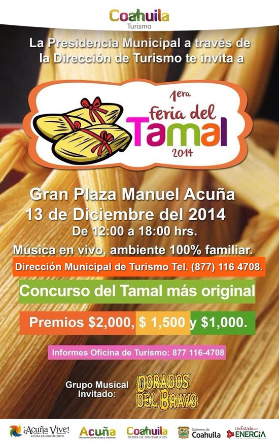Acuña continúa preparativos de la Primera Feria del Tamal 2014 