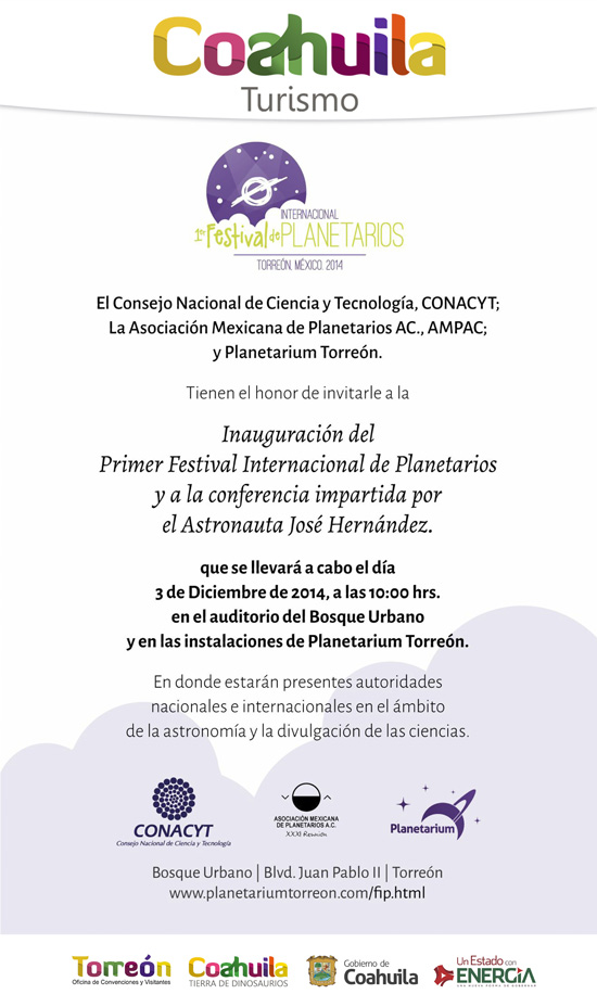 Torreón será sede del primer Festival Internacional de Planetarios 