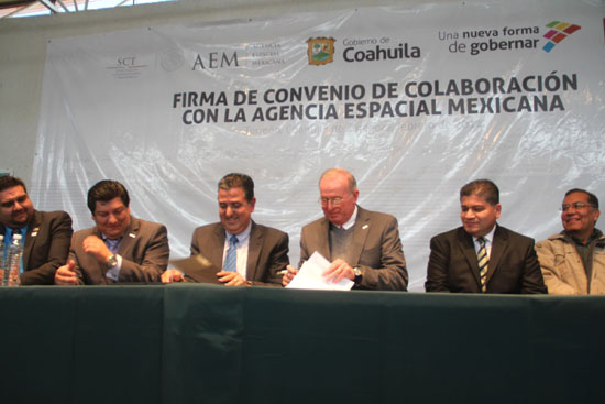 Acuerdan trabajo conjunto gobierno de Coahuila y Agencia Espacial Mexicana 