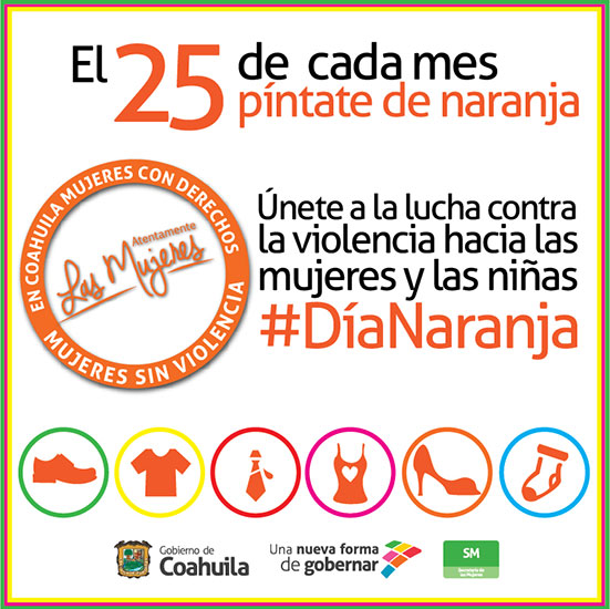 Invita Gobierno Estatal a unirse a la campaña Día Naranja